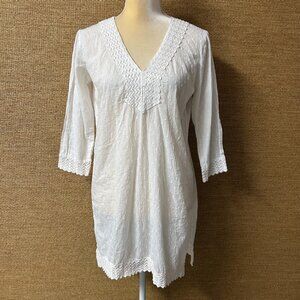 Beaches & Boho Coverup Womens Small White